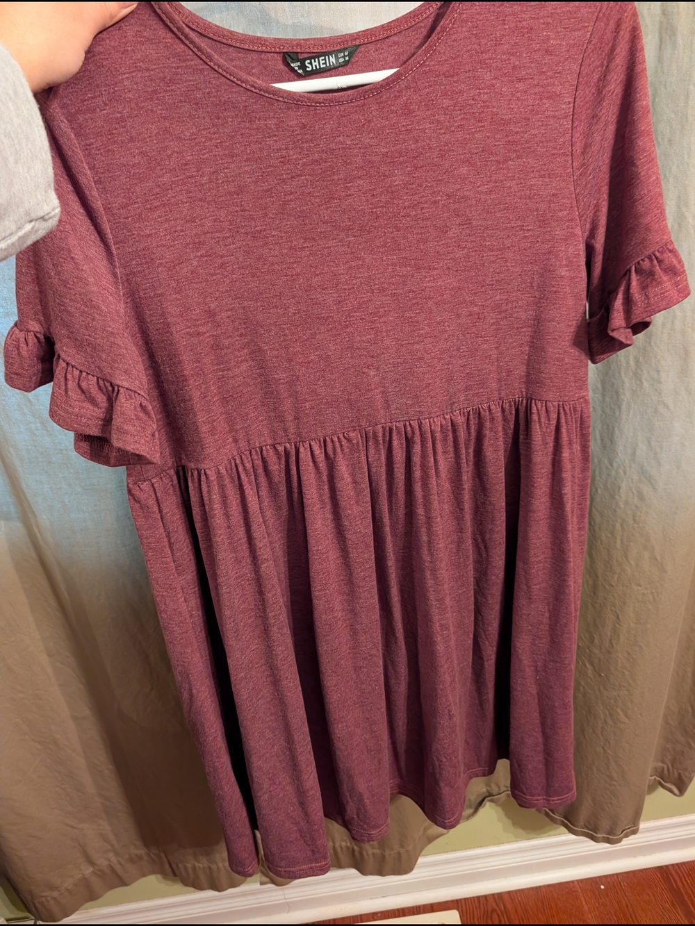 SHEIN Ruffle Sleeve Babydoll Dress